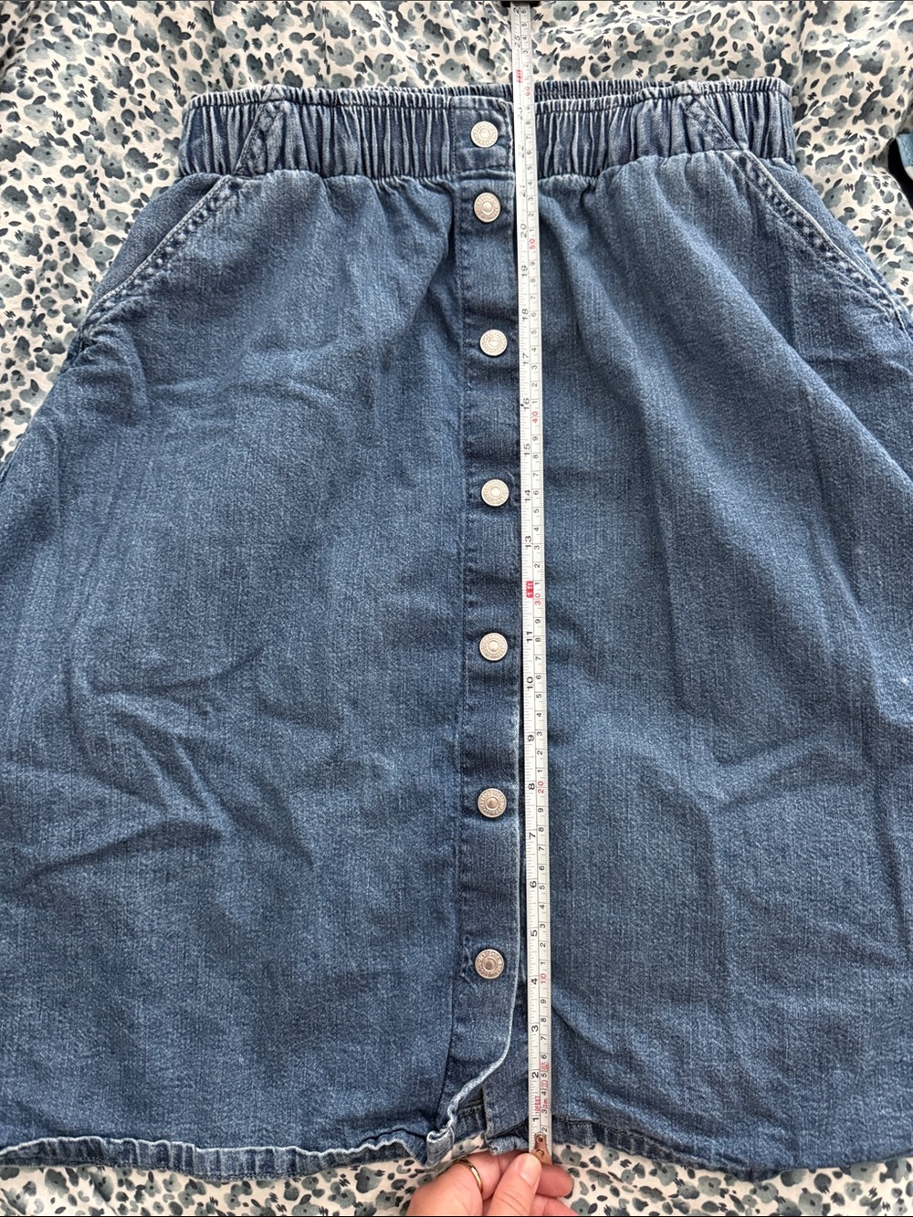 Levi's Blue Button-Front Denim Skirt - Picture 4 of 8